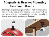 Thumbnail for 1080P HD Mini Camcorder (Pet/Vlog) with WiFi, Motion Detection, Magnetic Adsorption