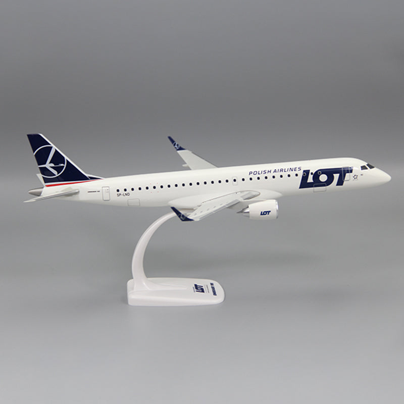 LOT Polish Air E195 E-195 Airplane Model (1/100 Scale)