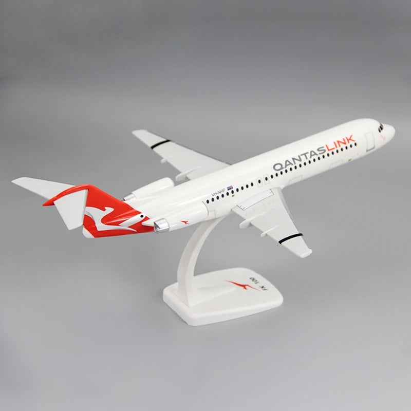 Fokker FK-100 QANTAS Airlines Airplane Model (1:100 Scale)