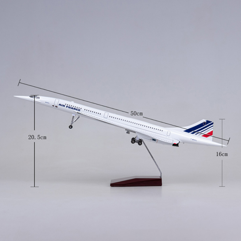 Air France Airline Concorde Airplane Model (1/125 Scale 50CM)