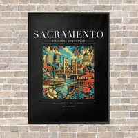 Thumbnail for SACRAMENTO - Poster - Canvas Framed - Black