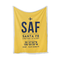 Thumbnail for Santa Fe Municipal Airport (SAF) Bedding Sets & Blankets - Blanket - ID Tag - Yellow