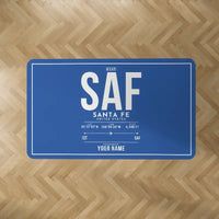 Thumbnail for Santa Fe Municipal Airport (SAF) Carpets - Carpet Rectangle - ID Tag + Name - Blue