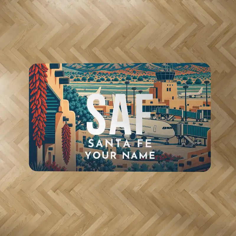 Santa Fe Municipal Airport (SAF) Carpets - Carpet Rectangle - Scene + Name