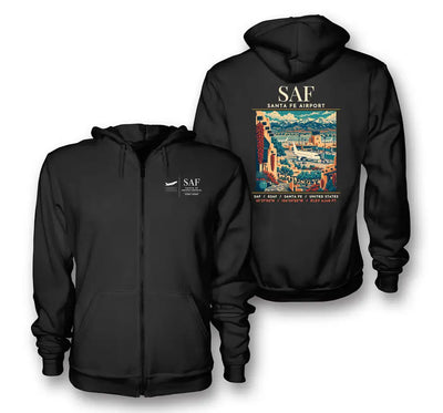 SAF - Poster - Zipped Hoodie - Black
