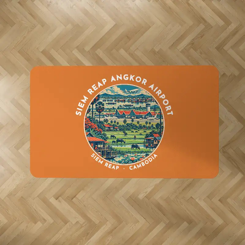 Siem Reap Angkor International Airport (SAI) Carpets - Carpet Rectangle - Badge - Orange
