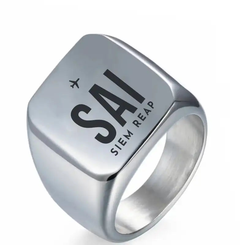 Siem Reap Angkor International Airport (SAI) Rings - Ring - Silver