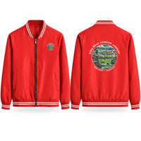 Thumbnail for Siem Reap Angkor International Airport (SAI) Stylish Jackets - Baseball Collar - Badge - Red