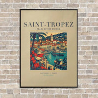 Thumbnail for SAINT-TROPEZ - Poster - Canvas Framed - Beige