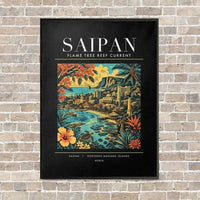 Thumbnail for SAIPAN - Poster - Canvas Framed - Black
