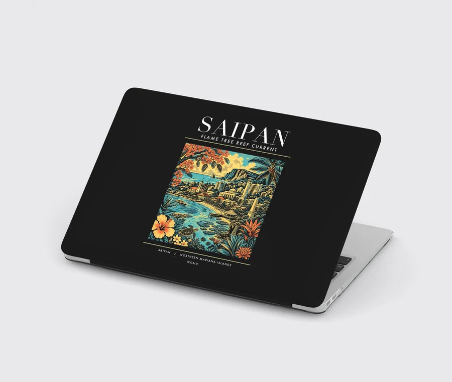 SAIPAN - Poster - MacBook Case - Black