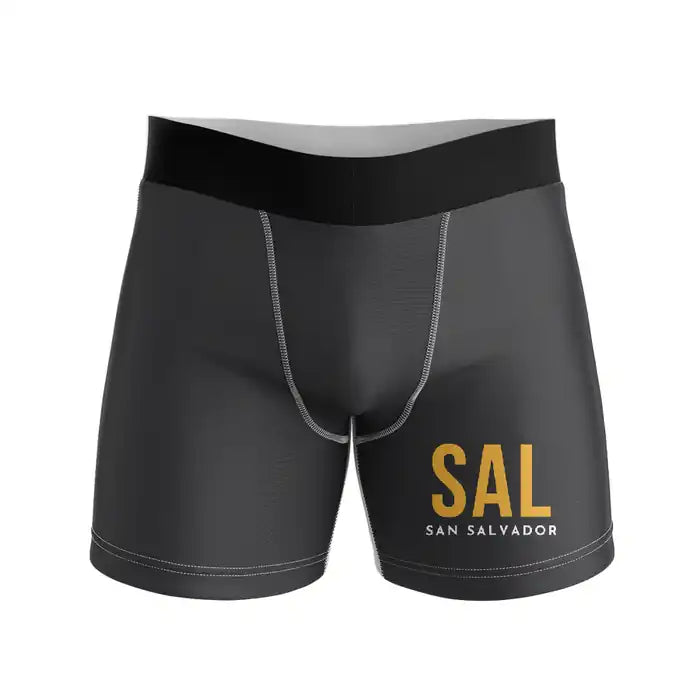 Aeropuerto Internacional de El Salvador San Óscar Arnulfo Romero y Galdámez (SAL) Men Boxers - Code - Black