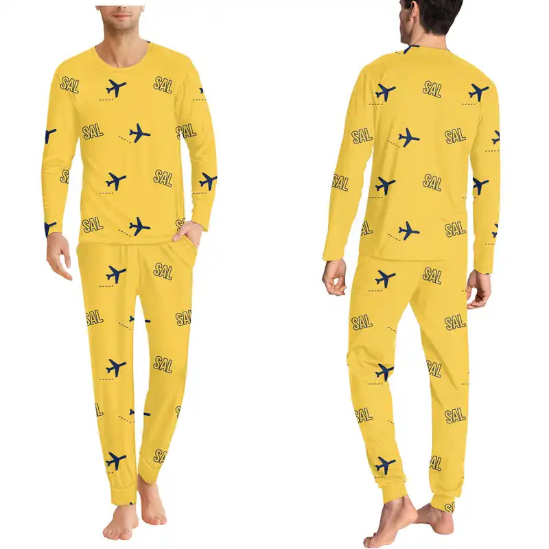 Aeropuerto Internacional de El Salvador San Óscar Arnulfo Romero y Galdámez (SAL) Pajamas - Men Pajamas - Yellow
