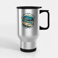 Thumbnail for Aeropuerto Internacional de El Salvador San Óscar Arnulfo Romero y Galdámez (SAL) Travel Mugs - Badge - Stainless Steel with Holder - Silver