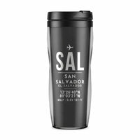 Thumbnail for Aeropuerto Internacional de El Salvador San Óscar Arnulfo Romero y Galdámez (SAL) Travel Mugs - ID Tag - Plastic (No Holder) - Gray