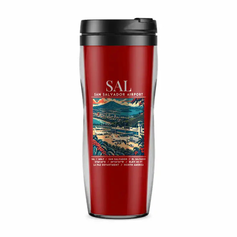Aeropuerto Internacional de El Salvador San Óscar Arnulfo Romero y Galdámez (SAL) Travel Mugs - Poster - Plastic (No Holder) - Red