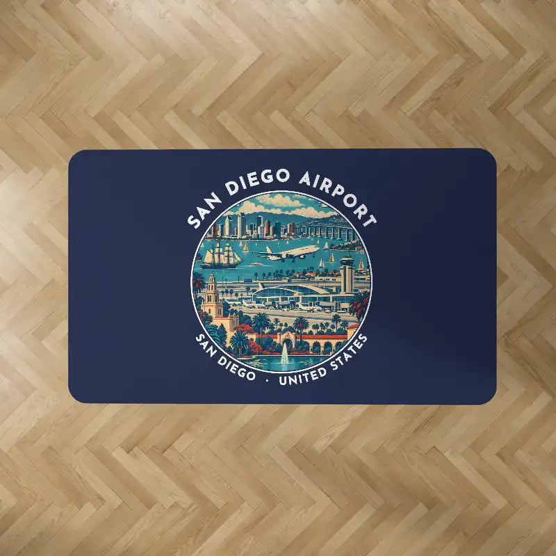 San Diego International Airport (SAN) Carpets - Carpet Rectangle - Badge - Dark Blue
