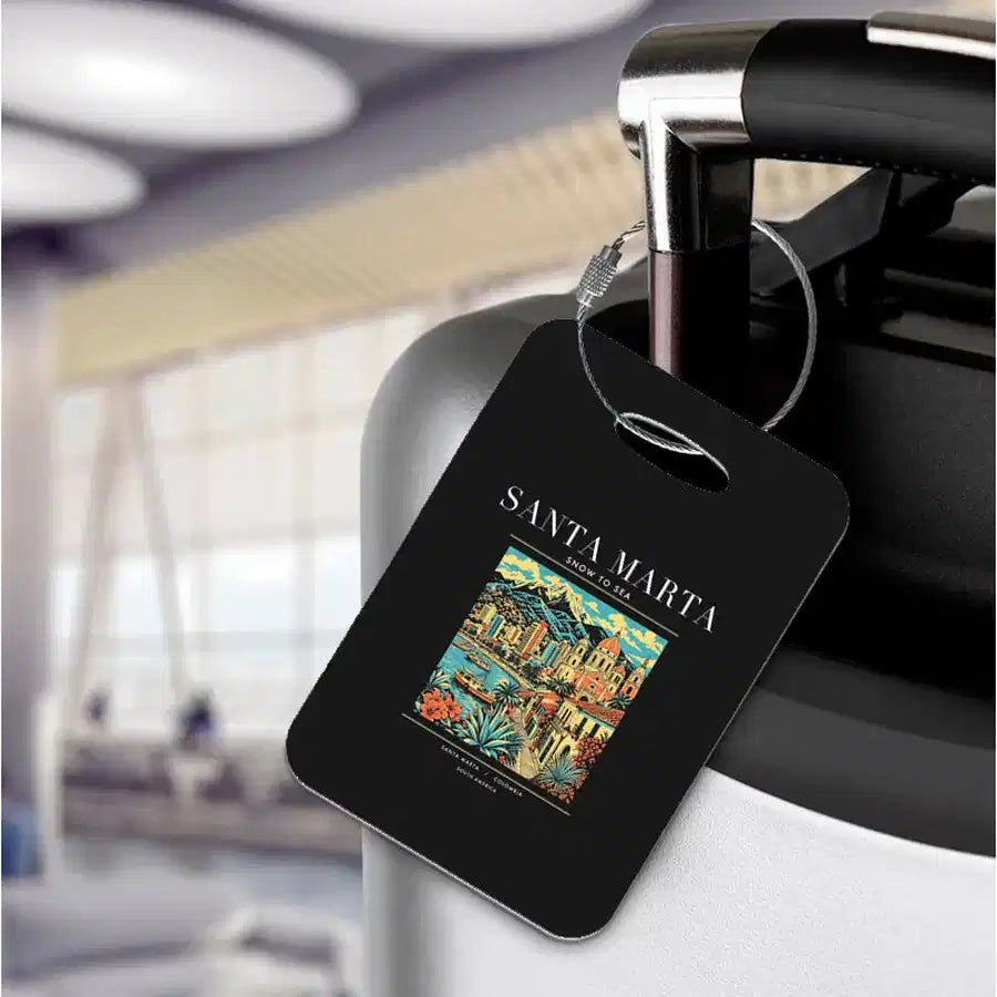 SANTA MARTA - Poster - Luggage Tag - Black