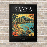 Thumbnail for SANYA - Poster - Canvas Framed - Black