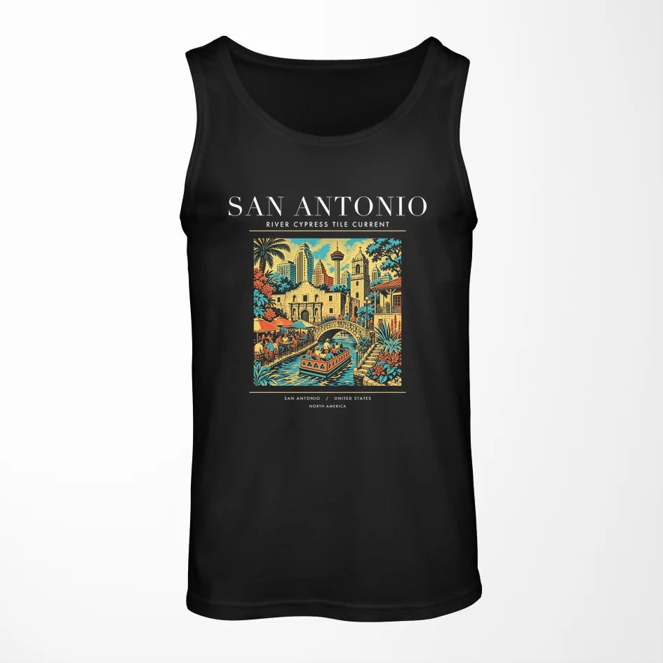 SAN ANTONIO - Poster - Tank Top - Black
