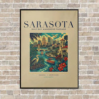 Thumbnail for SARASOTA - Poster - Canvas Framed - Beige