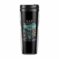 Thumbnail for San Antonio International Airport (SAT) Travel Mugs - Poster - Plastic (No Holder) - Black