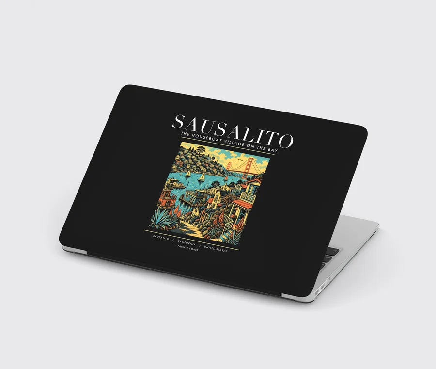 SAUSALITO - Poster - MacBook Case - Black