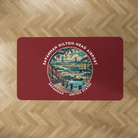 Thumbnail for Savannah-Hilton Head International Airport (SAV) Carpets - Carpet Rectangle - Badge - Dark Red