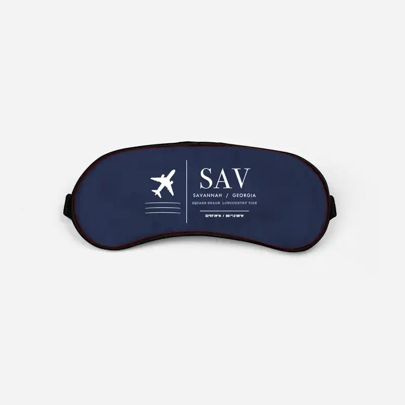 Savannah-Hilton Head International Airport (SAV) Sleep Masks - Sleep Mask - Front - Navy Blue