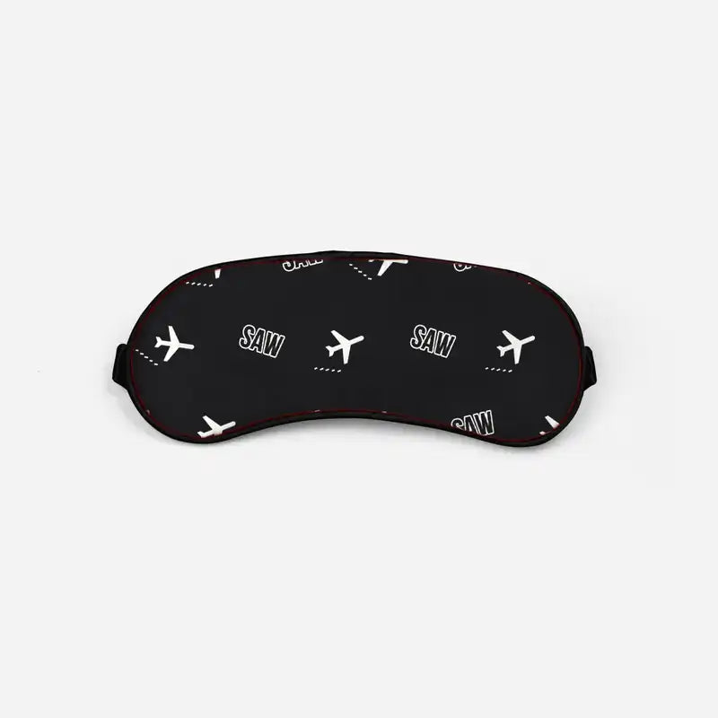 Istanbul Sabiha Gokcen International Airport (SAW) Sleep Masks - Sleep Mask - Pattern - Black