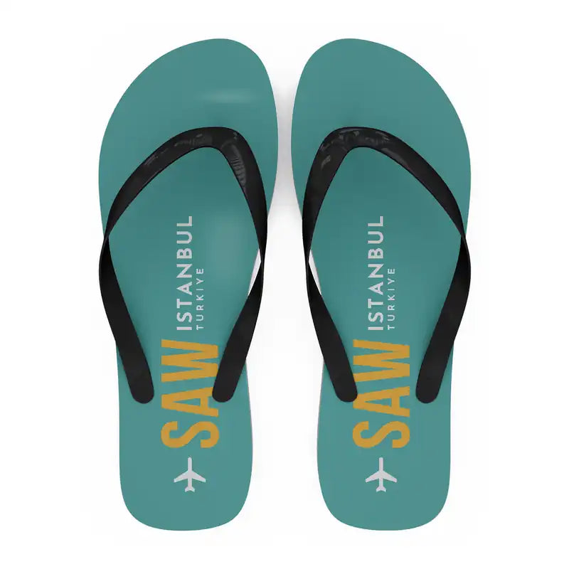 Istanbul Sabiha Gokcen International Airport (SAW) Slippers & Flip Flops - Slippers - Flip Flops - Code - Turquoise