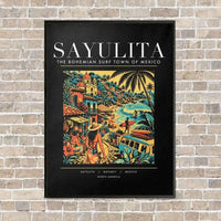 Thumbnail for SAYULITA - Poster - Canvas Framed - Black