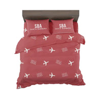 Thumbnail for Santa Barbara Airport (SBA) Bedding Sets & Blankets - Bedding Set - Pattern - Red