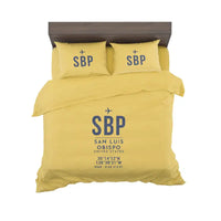 Thumbnail for San Luis Obispo County Regional Airport (SBP) Bedding Sets & Blankets - Bedding Set - ID Tag - Yellow