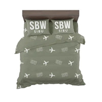 Thumbnail for Sibu Airport (SBW) Bedding Sets & Blankets - Bedding Set - Pattern - Green Army