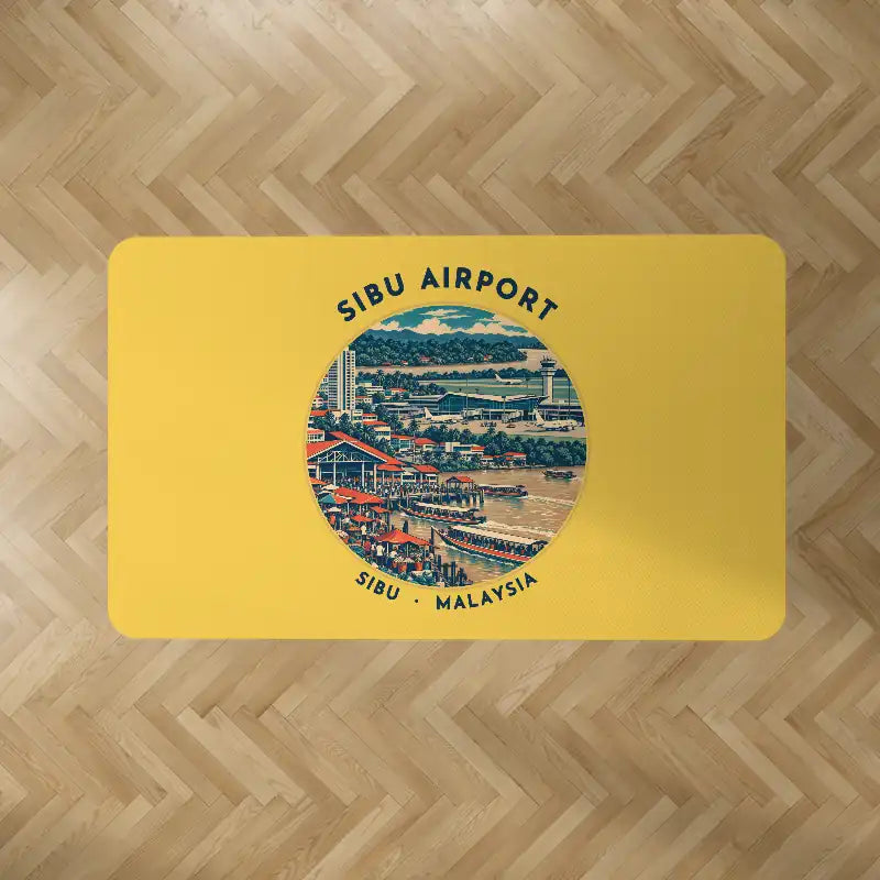 Sibu Airport (SBW) Carpets - Carpet Rectangle - Badge - Yellow