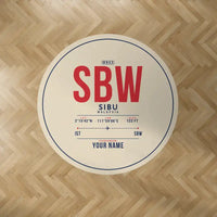 Thumbnail for Sibu Airport (SBW) Carpets - Carpet Round - ID Tag + Name - Beige