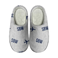Thumbnail for Sibu Airport (SBW) Slippers & Flip Flops - Slippers - Cotton - Pattern - Light Gray