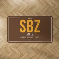 Thumbnail for Sibiu International Airport (SBZ) Carpets - Carpet Rectangle - ID Tag - Brown