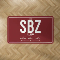 Thumbnail for Sibiu International Airport (SBZ) Carpets - Carpet Rectangle - ID Tag - Dark Red