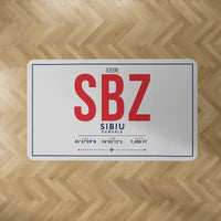 Thumbnail for Sibiu International Airport (SBZ) Carpets - Carpet Rectangle - ID Tag - Light Gray