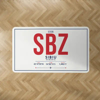 Thumbnail for Sibiu International Airport (SBZ) Carpets - Carpet Rectangle - ID Tag - White