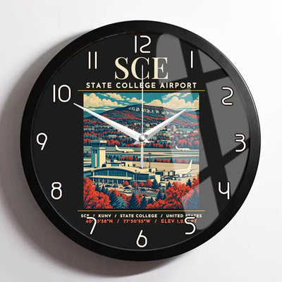 SCE - Poster - Wall Clock Framed - Black