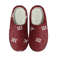 Thumbnail for State College Regional Airport (SCE) Slippers & Flip Flops - Slippers - Cotton - Pattern - Dark Red