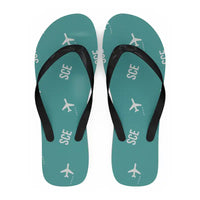 Thumbnail for State College Regional Airport (SCE) Slippers & Flip Flops - Slippers - Flip Flops - Pattern - Turquoise