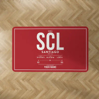 Thumbnail for Santiago Arturo Merino Benitez International Airport (SCL) Carpets - Carpet Rectangle - ID Tag + Name - Red