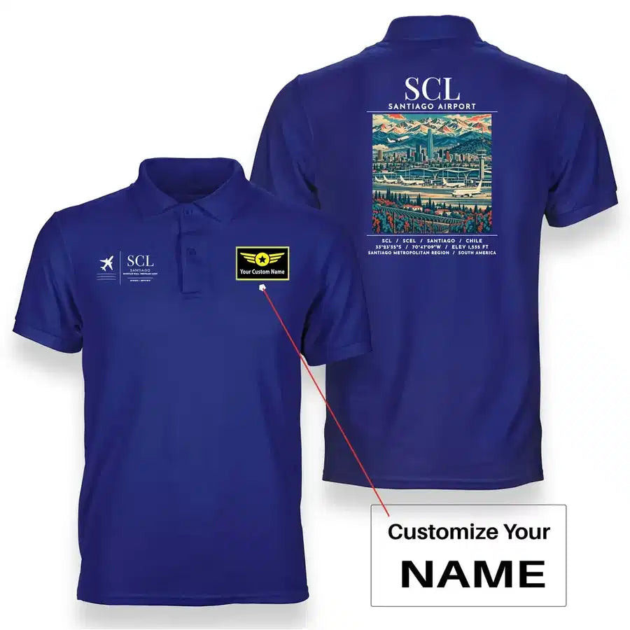 SCL - Poster - Double-Side Polo - Blue + Name