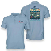 Thumbnail for SCL - Poster - Double-Side Polo - Light Blue
