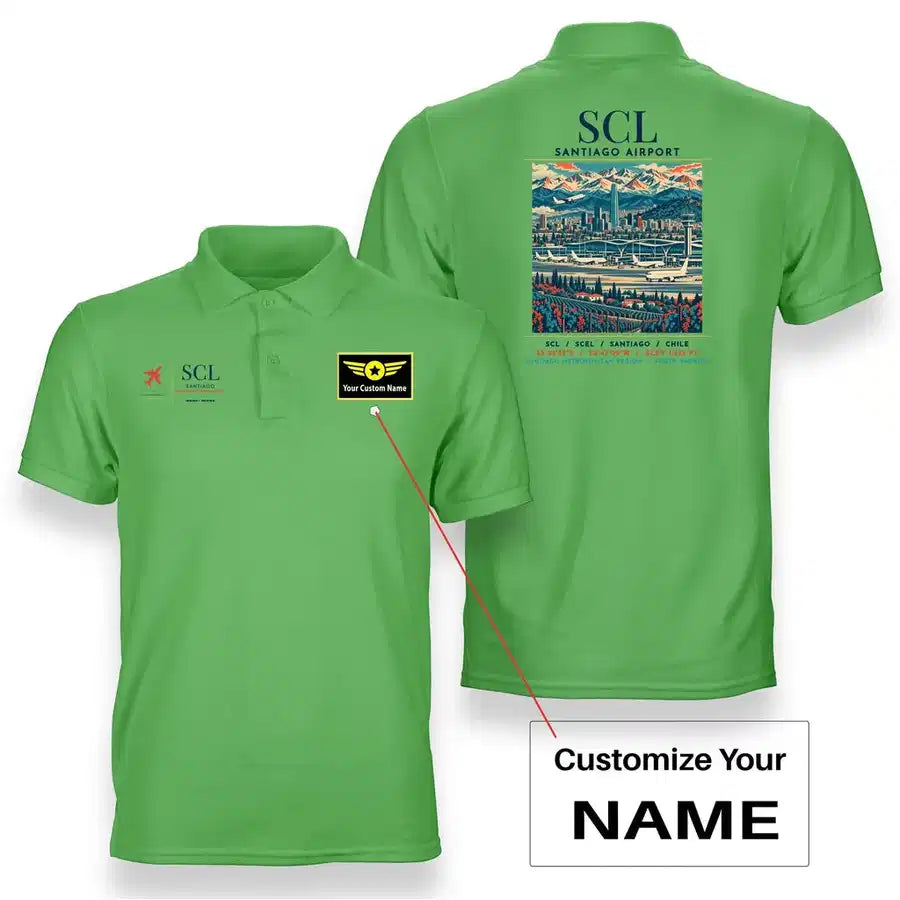 SCL - Poster - Double-Side Polo - Light Green + Name