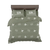 Thumbnail for Saarbrucken Airport (SCN) Bedding Sets & Blankets - Bedding Set - Pattern - Green Army
